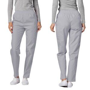 Woman Within Straight Cut Trousers Creased Gray Stretch SZ 18 new!